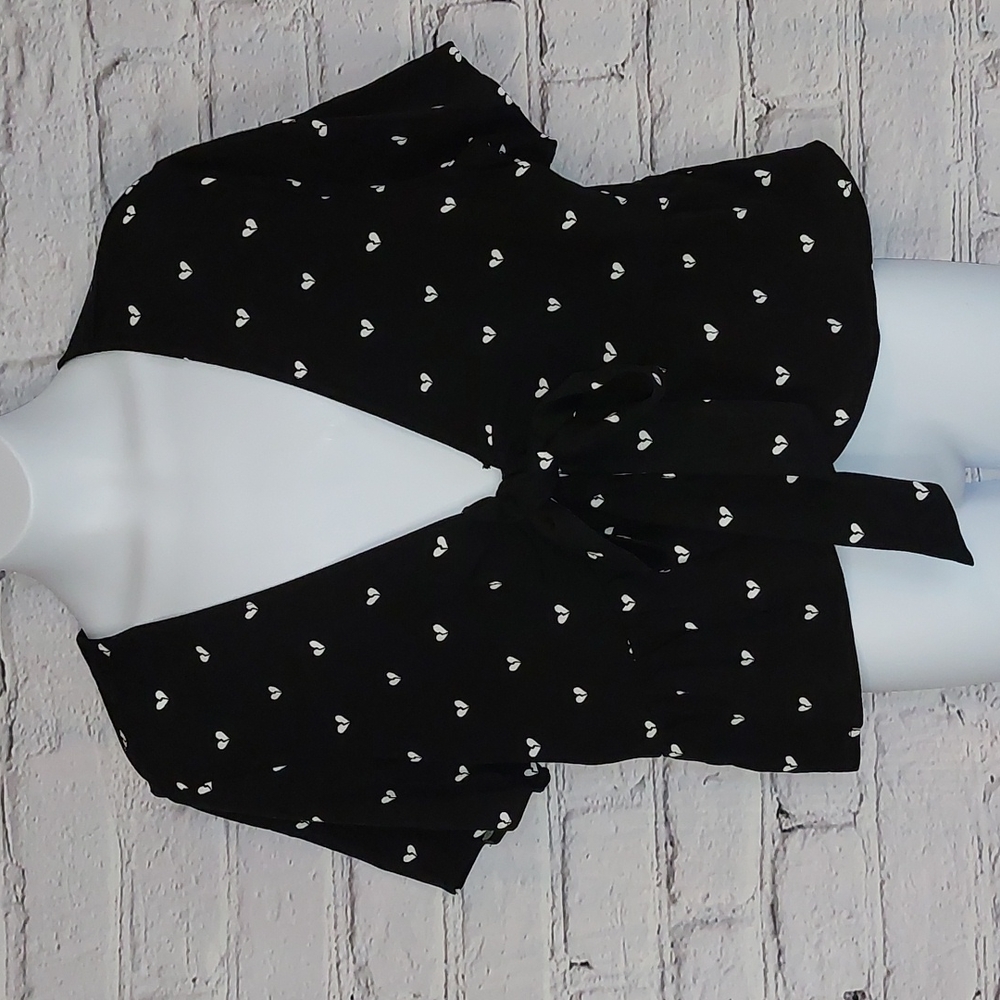Lottie Moss Broken Hearts Sweetheart Tie Top M Medium Pacsun Like New
